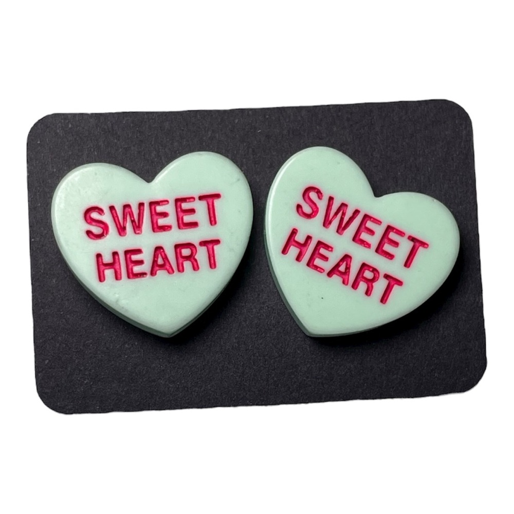 Conversation heart earrings